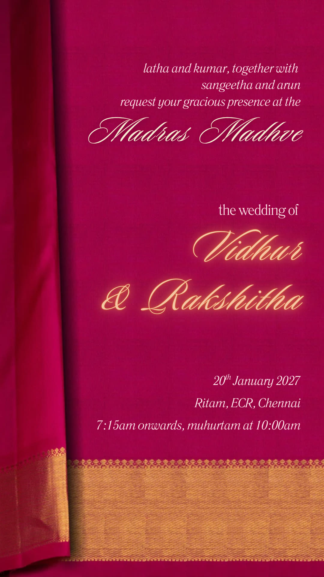 the Madras Madhve invitation